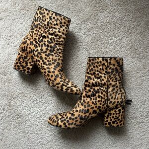 leopard boots- BRAND NEW